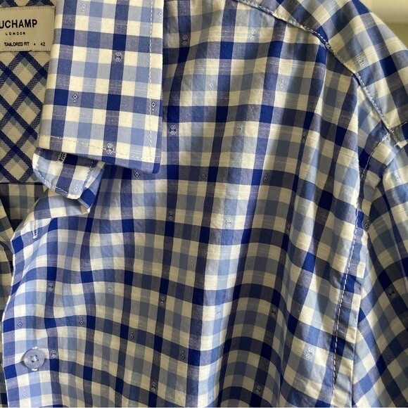 Duchamp Men’s long sleeve collared button down shirt size 42.  New without tags - Picture 2 of 10